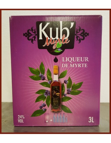 Les5CAVES - Liqueur Limoncello en Kubi myrte rouge 24° 3 litres