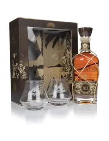 PLANTATION RUM XO 20th Anniversary coffret 2 verres - Rhum - Barbade - 40% Alcool - 70 cl