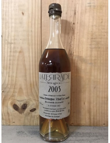 LATERRADE 2003 Domaine de Mounisson (Castelnau d'Auzan) Brut de Fût 43,5° Armagnac Ténarèze 70cl