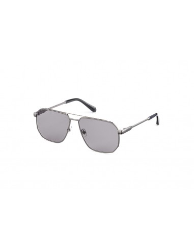 Lunettes de Soleil Homme Authentique Gigi Barcelona ALEXANDER Argent brillant avec verres marron polarisés.