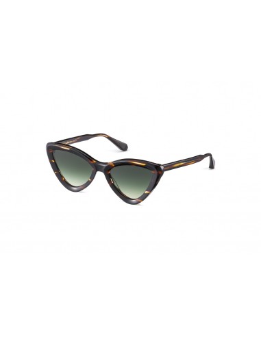 Lunettes de Soleil Femme Authentique Gigi Barcelona FLORENCE Acétate marron, verres CR39 marron et miel tortue et vert